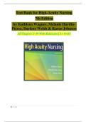 Test Bank High Acuity Nursing 7th Edition by Wagner Pierce Welsh &sol; BEST STUDY GUIDE