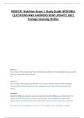 BIOD121 Nutrition Exam 1 Study Guide &lpar;POSSIBLE QUESTIONS AND ANSWERS NEW UPDATE&rpar; 2025-2026 Portage Learning Online