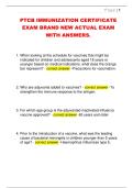 PTCB IMMUNIZATION CERTIFICATE  EXAM BRAND NEW ACTUAL EXAM  WITH ANSWERS&period;