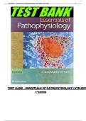 Test Bank - Essentials of Pathophysiology &lpar;4th Edition by Porth&rpar; all chapters complete