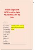  RN Pediatric Nursing Assessment 2024&sol;2025 Proctored Exam &lpar; Questions And Correct ANSWERS&rpar; &vert; NGN &vert; Latest Version&period;
