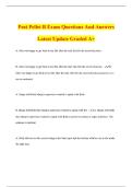 Post Pellet B Exam Questions And Answers Latest Update Graded A&plus;