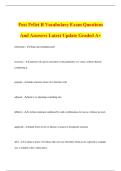 Post Pellet B Vocabulary Exam Questions And Answers Latest Update Graded A&plus;