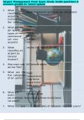 Airport Management Final Exam Study Guide questions & answers graded A&plus; latest update