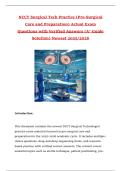 NCCT Surgical Tech Practice &lpar;Pre-Surgical Care and Preparation&rpar; Actual Exam Questions with Verified Answers &lpar;A&plus; Guide Solution&rpar; Newest 2025&sol;2026