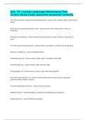 QAL "B" License-Landscape Maintenance Pest Control Study Guide Questions Answered Correctly
