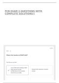 PCB EXAM 3 QUESTIONS WITH COMPLETE SOLUTIONS&excl;&excl;