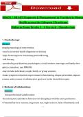 NR605 &sol; NR 605 Diagnosis & Management in Psychiatric-Mental Health across the Lifespan I Practicum  Midterm Exam Weeks 1 - 4 Covered - Chamberlain