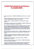 ALEKS Exam Questions and Answers A&plus; Graded &lpar;2025&rpar;&period;