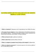  CALIFORNIA BARBER WRITTEN EXAM QUESTIONS AND ANSWERS GRADED A&plus; LATEST UPDATE&period;