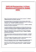 NUR1140 Pharmacology 1-4 Exam Questions and Answers A&plus; Graded &lpar;2025&rpar;&period;