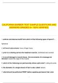 CALIFORNIA BARBER BUNDLED EXAM GRADED A&plus; 100&percnt; VERIFIED&period;
