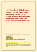  a-IPC Exam Study Guide &lpar;Practice Test &num;1&rpar;&vert; Verified Expert Exam Questions with Clear Correct Verified Answers&vert; All Graded A&plus;&vert; Latest Premium Update&lpar;2025-2025&rpar;&vert; 100&percnt; Guaranteed Success&period;