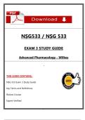 Wilkes NSG 533 Exam 3 Advanced Pharmacology Study Guide 2025&comma; 100&percnt; Verified&period;