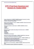 OTP 2 Final Exam Questions and Answers A&plus; Graded &lpar;2025&rpar;&period;