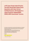  a-IPC Exam Study Guide &lpar;Practice Test &num;2&rpar;&vert; Brand New Expert Exam Questions with Clear Correct Verified Answers&vert; All Graded A&plus;&vert; Latest Premium Update&lpar;2025-2026&rpar;&vert;100&percnt; Guaranteed  Success&period;