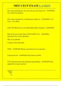 MEF CECP EXAM QUESTIONS AND ANSWERS 2025