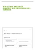 RCP 130 FINAL REVIEW 109 QUESTIONS & ANSWERS RATED 100&percnt; CORRECT&excl;&excl;