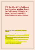 FMF &lpar;Core&rpar;Board &vert; Verified Expert  Exam Questions with Clear Correct Verified Answers&vert; All Graded A&plus;&vert; Latest Premium Update&lpar;2025-2026&rpar;&vert; 100&percnt; Guaranteed Success&period;