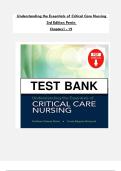 Understanding the Essentials of Critical Care Nursing  3rd Edition Perrin   Chapters1 - 19 