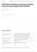 FPQP EXAM Questions and Answers &lpar;Verified Answers&rpar; &lpar;Latest Update 2025&rpar; UPDATE&excl;&excl;