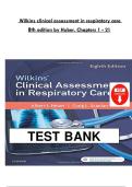 Wilkins clinical assessment in respiratory care  8th edition by Huber&comma; Chapters 1 - 21 