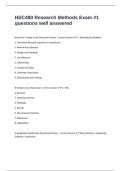 HSC480 Research Methods Exam &num;1 questions well answered
