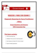Wilkes NSG 550 Diagnositc Reasoning Exam &lpar;1&comma; 2&comma; 3&rpar; &lpar;Latest 2025 &sol; 2026&rpar; Qs and Ans with Explanation&comma; Pass with Confidence