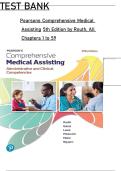 Pearson&rsquo;s Comprehensive Medical Assisting &ndash; 5th Edition by Nina Beaman Routh &vert; Complete Test Bank &vert; Chapters 1&ndash;59