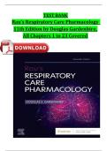 Rau&rsquo;s Respiratory Care Pharmacology 11th Edition Test Bank by Douglas Gardenhire&comma; ISBN&colon; 9780323871556&comma; All 23 Chapters Covered &comma;Latest Edition
