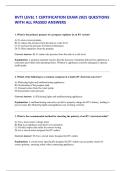 RVTI LEVEL 1 CERTIFICATION EXAM 2025 QUESTIONS WITH ALL PASSED ANSWERS