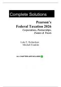 Solutions for Pearson's Federal Taxation 2026 Corporations&comma; Partnerships&comma; Estates&comma; & Trusts&comma; 39th Edition by Luke Richardson