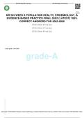 NR 503 WEEK 8 POPULATION HEALTH&comma; EPIDEMIOLOGY&comma; & EVIDENCE-BASED PRACTICE FINAL QUIZ &lpar;LATEST&rpar; 100&percnt;  CORRECT ANSWERS FOR 2025-2026