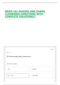 NRSM 101 QUIZZES AND EXAMS &lpar;COMBINED&rpar; QUESTIONS WITH COMPLETE SOLUTIONS&excl;&excl;