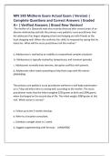 MN 580 Midterm Exam Actual Exam &lpar; Version&rpar; &vert; Complete Questions and Correct Answers &vert; Graded A&plus; &vert; Verified Answers &vert; Brand New Version&excl;