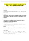 NURB 3060 END TERM EXAM QUESTIONS WITH 100&percnt; CORRECT ANSWERS