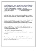 Certified Enroller Exam Actual Exam 2025 &lpar;California&rpar; &vert; Complete Questions and Correct Answers &vert; Graded A&plus; &vert; Verified Answers &vert; Brand New Version&excl;