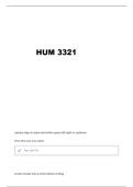 HUM 3321 FILM TECHNIQUES QUESTIONS AND VERIFIED ANSWERS