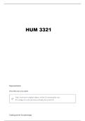 HUM 3321 FSU MIDTERM EXAM QUESTIONS AND VERIFIED ANSWERS