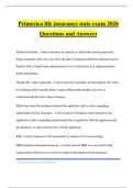 Primerica life insurance state exam 2026 Questions and Answers