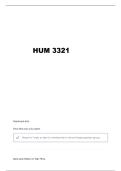 HUM 3321 FSU MIDTERM QUESTIONS AND VERIFIED ANSWERS