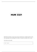 FSU HUM 3321 EXAM 1 QUESTIONS AND VERIFIED ANSWERS