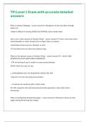 TPI Level 1 Exam with accurate detailed answers