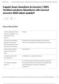 Capsim Exam Questions & Answers &vert; 100&percnt; Verified solutions &vert;Questions with Correct Answers 2025 latest update&excl;&excl;