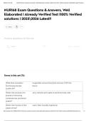 NUR168 Exam Questions & Answers&comma; Well Elaborated &vert; Already Verified Test &vert;100&percnt; Verified solutions &vert; 20252026 Latest&excl;&excl;