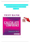 CALCULATE WITH CONFIDENCE&comma; 7TH EDITION TEST BANK By DEBORAH C&period; GRAY MORRIS &vert; Verified Chapter's 1 - 25 &vert; Complete