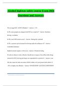 Alcohol highway safety course Exam 2026 Questions and Answers