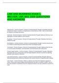 LAW AND BUSINESS EXAM 1&comma; WELKER&comma; USF&comma; BUL 3320 QUESTIONS AND ANSWERS