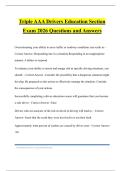 AAA Drivers ed Bundled Tests 2026 Questions and Answers