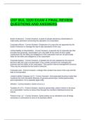 USF BUL 3320 EXAM 4 FINAL REVIEW QUESTIONS AND ANSWERS